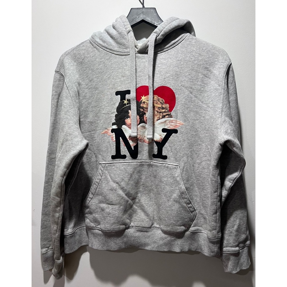 Fiorucci Gray Hoodie with Red Heart